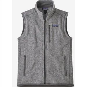 Patagonia men’s grey Better Sweater Quarter Zip Vest, medium
